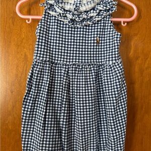 Ralph Lauren Blue Checkered Kids Dress